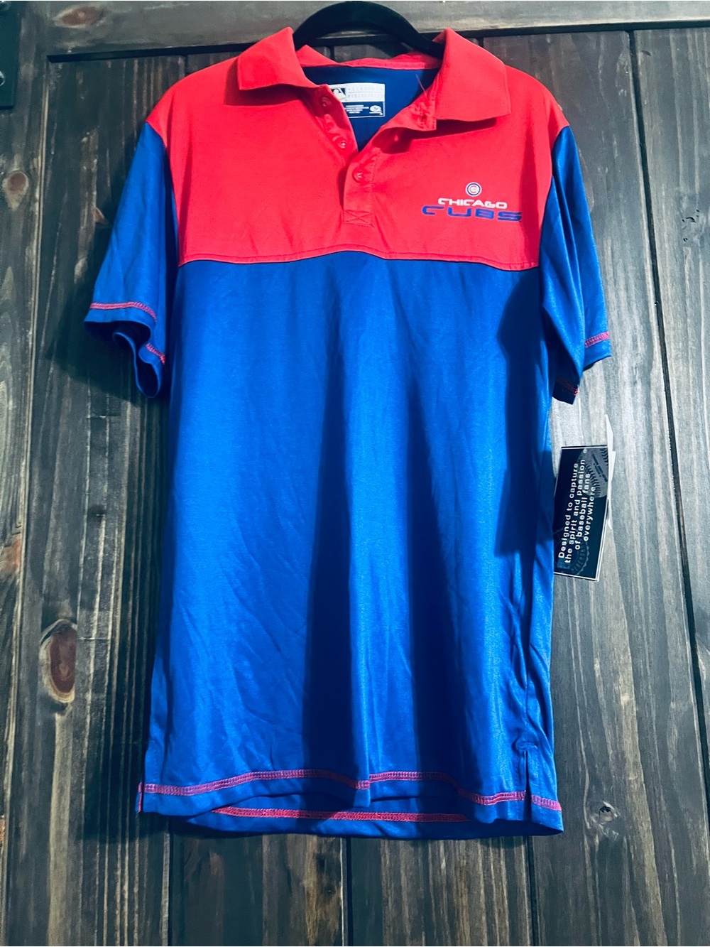 Chicago Cubs Golf Polo Shirt Performance Cool dry fit MENS unisex TRUE FAN New